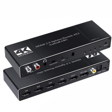 JustLink 4K 4x2 HDMI Switcher Splitter 4 Input 2 Output Switch with ARC R/L 3.5mm Aux Coaxial SPDIF Audio Extractor